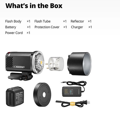 ⚡ Godox AD600BM II – 600Ws Portable Studio Flash (Bowens Mount, Manual Version)