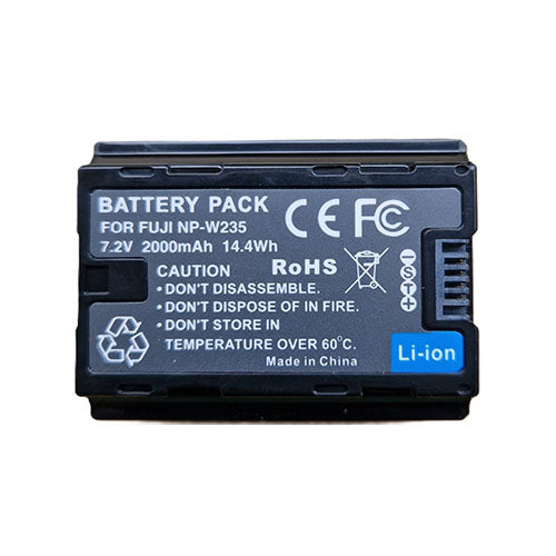 π Replacement Battery for Fujifilm NP-W235 β 7.2V 2000mAh 14.4Wh Li-Ion Rechargeable Battery