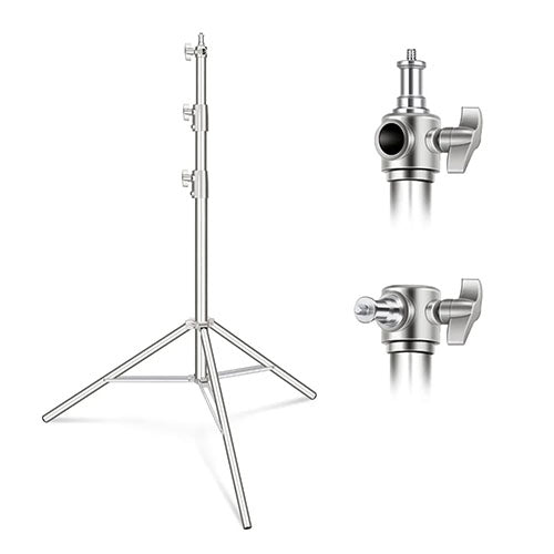 🎥 2.8m Stainless Steel Light Stand – Heavy Duty Studio Support  Condition: New