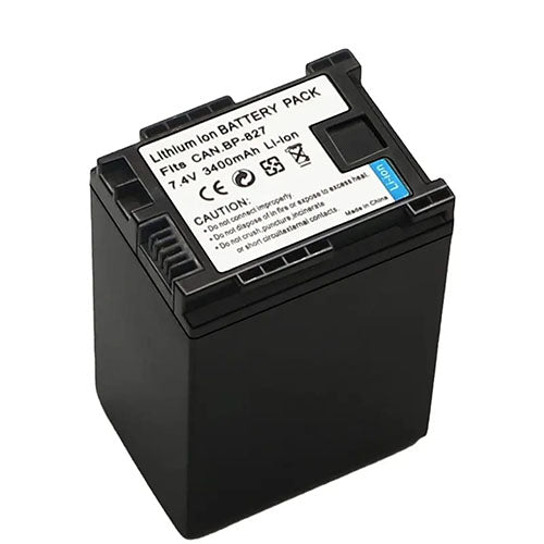 Lithium-Ion Battery Pack for Canon BP-827 (7.4V, 3400mAh)