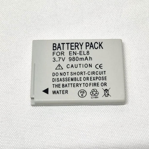 🔋 Replacement Battery Pack for Nikon EN-EL8 – 3.7V Li-Ion (Approx. 730–980mAh)  Condition: New